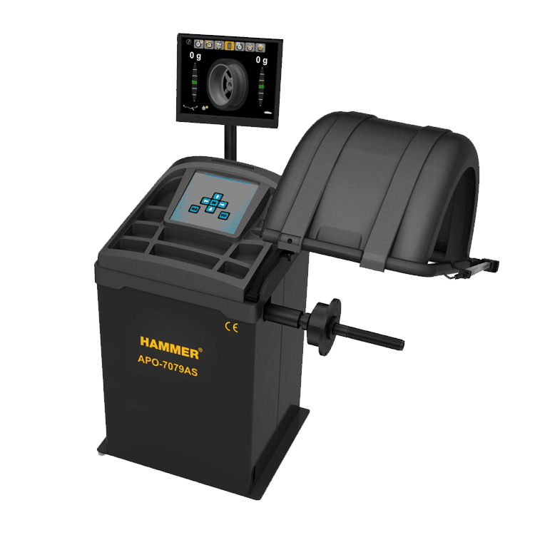 Automatic 3D tire balancing machine
